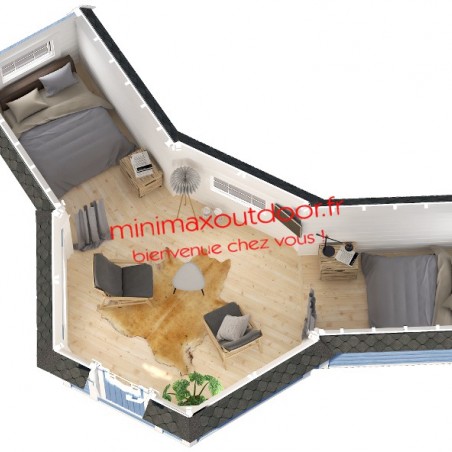 Kota Gite 9.2 m² + 2 extensions