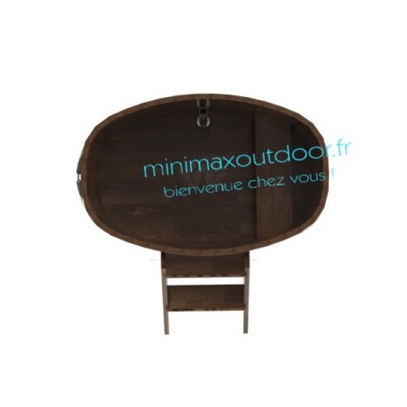 Baignoire en Melèze 0.76 x 1.16 foncé