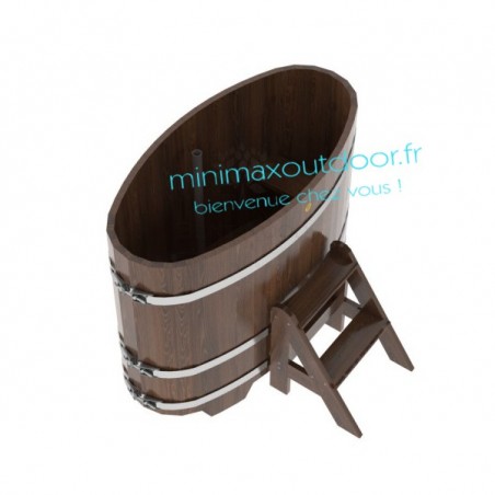 Baignoire en Melèze 0.69 x 1.31 foncé