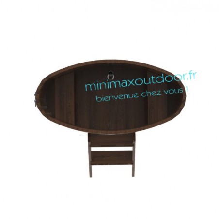 Baignoire en Melèze 0.69 x 1.31 foncé
