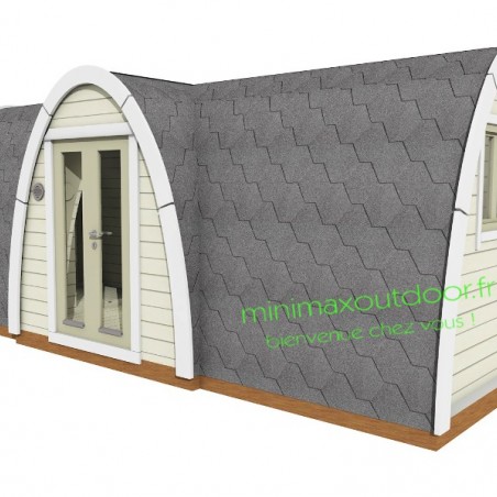 Camping Pod 2.40 x 5.80 m entrée latérale