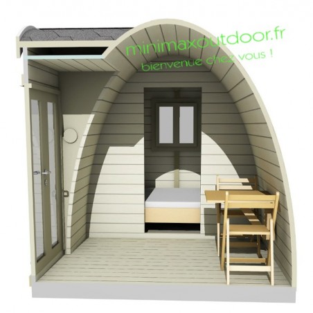 Camping Pod 2.40 x 5.80 m entrée latérale
