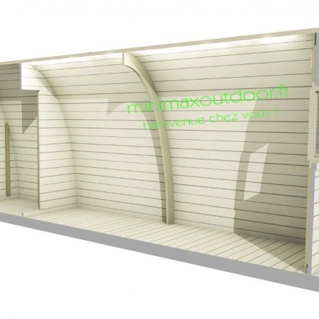 Camping Pod 2.40 x 5.80 m entrée latérale