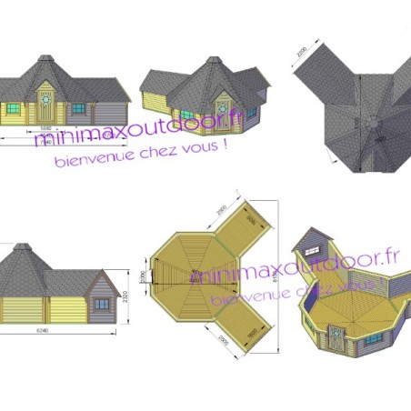 Kota Gite 16.5 m² + 2 extensions