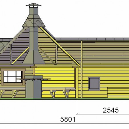 Kota mixte Grill extension Sauna 9.2 m²