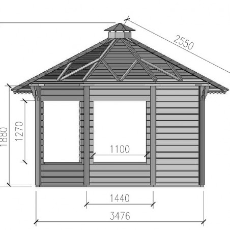 Pavillon Ouvert 9.9 m²