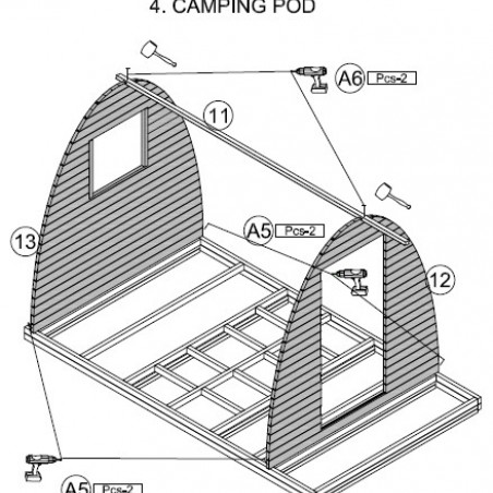 Camping Pod 2.40 x 4.00 m