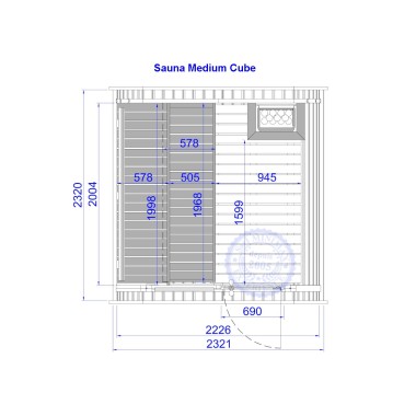 Sauna Medium Cube