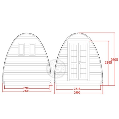 Pod Sauna 2.40 x 3.00 m