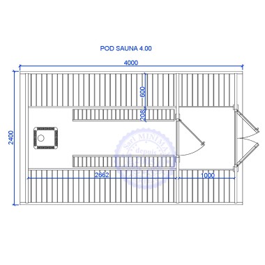 Pod Sauna 2.40 x 4.00 m