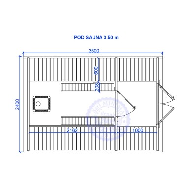 Pod Sauna 2.40 x 3.50 m
