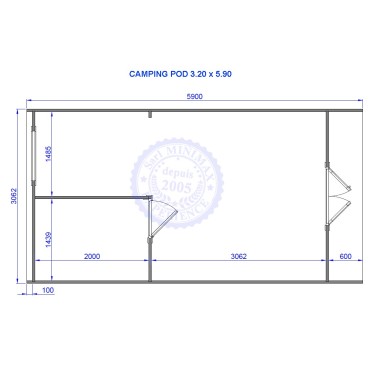 Camping Pod 3.20 x 5.90 m