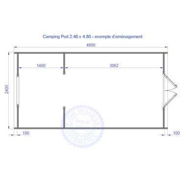 Camping Pod 2.40 x 4.80 m