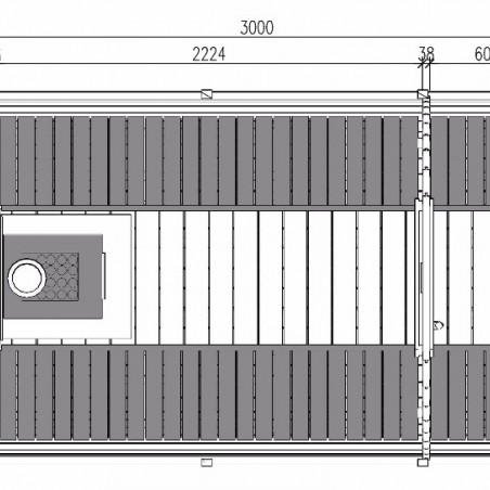 Barrique Sauna 3 m diamètre 190