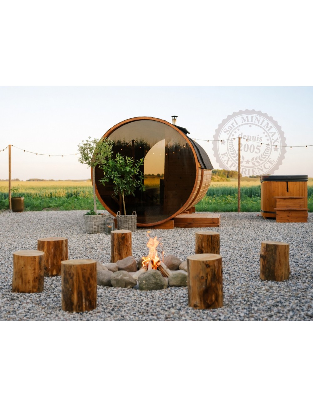 Barrique Sauna 5.90 m diamètre 220