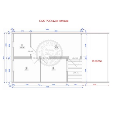 DUO POD 42.1 m² isolé TERRASSE