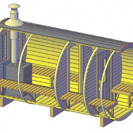 Barrique Sauna 3,50 m diamètre 190