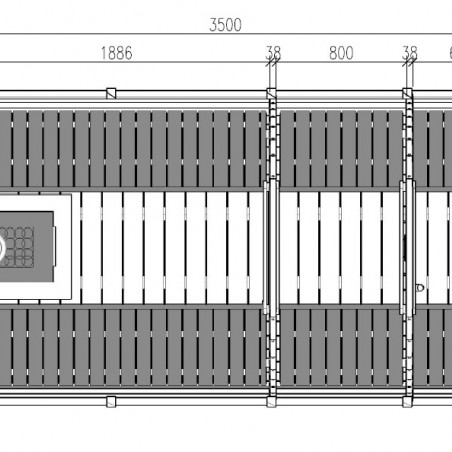 Barrique Sauna 3,50 m diamètre 190