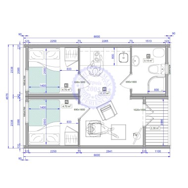 DUO POD 30.8 m² isolé