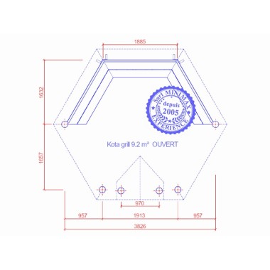 Kota Grill 9.2 m² ouvert