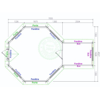Kota Gite 16.5 m² + extension 2.50 m isolé