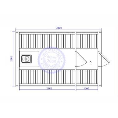 Barrique Sauna 3,50 m diamètre 220