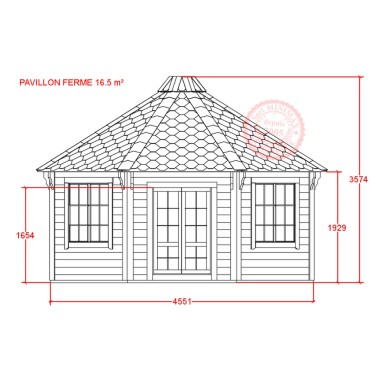 Pavillon Fermé 16.5 m²