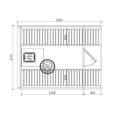 Barrique Sauna 3 m diamètre 220