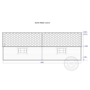 un kota gite rectangulaire, une toiture 2 pans par Minimax !