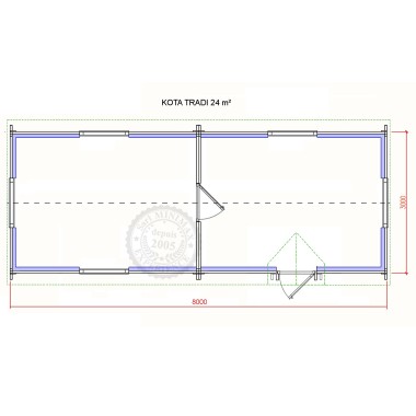 un kota gite rectangulaire, une toiture 2 pans par Minimax !