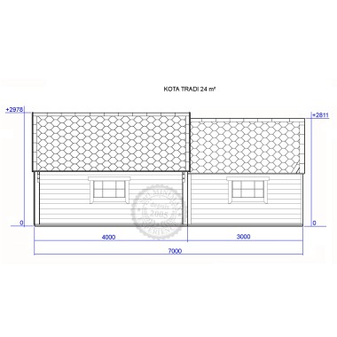 un kota gite rectangulaire, une toiture 2 pans par Minimax !