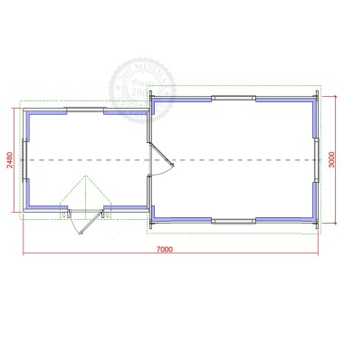 un kota gite rectangulaire, une toiture 2 pans par Minimax !