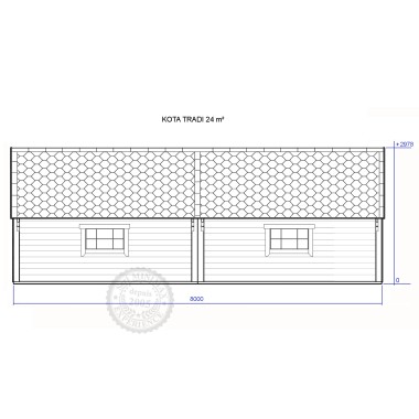 un kota gite rectangulaire, une toiture 2 pans par Minimax !