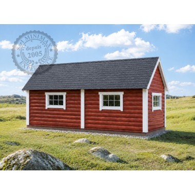 un kota gite rectangulaire, une toiture 2 pans par Minimax !