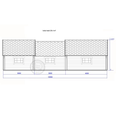 un kota gite véritable maison, une toiture 2 pans par Minimax !