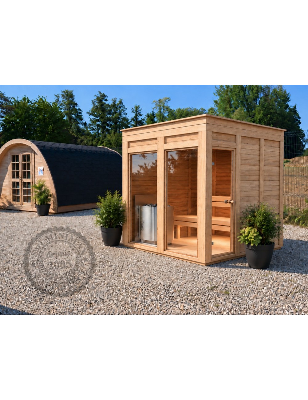 Sauna Initial 2.40 x 1.60 : un sauna qui s'installe partout sans démarche, par Minimax