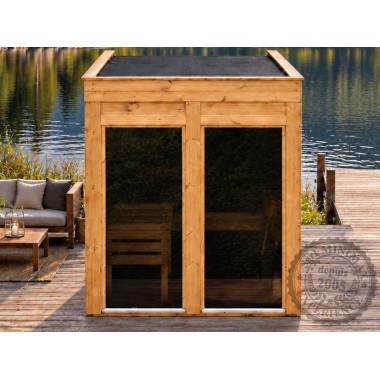 Sauna Initial 2.40 x 1.60 : un sauna qui s'installe partout sans démarche, par Minimax