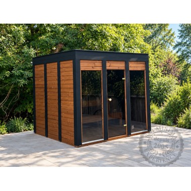 Sauna Initial 2.40 x 2.40 : un sauna confortable qui s'installe partout , par Minimax
