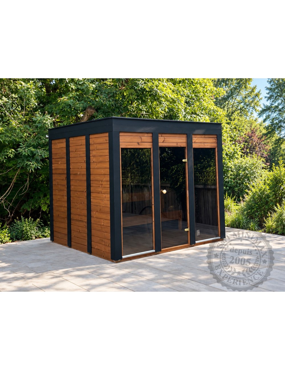 Sauna Initial 2.40 x 2.40 : un sauna confortable qui s'installe partout , par Minimax