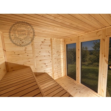 Sauna Initial 2.40 x 2.40 : un sauna confortable qui s'installe partout , par Minimax