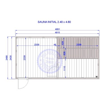 Sauna Initial 2.40 x 4.80 : un sauna et son vestiaire conçu pour un grand confort , par Minimax