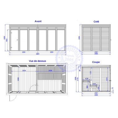 Sauna Initial 2.40 x 4.80 : un sauna et son vestiaire conçu pour un grand confort , par Minimax