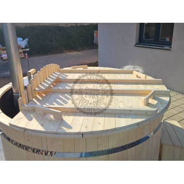 Couvercle bois pour bain bain chaud bois