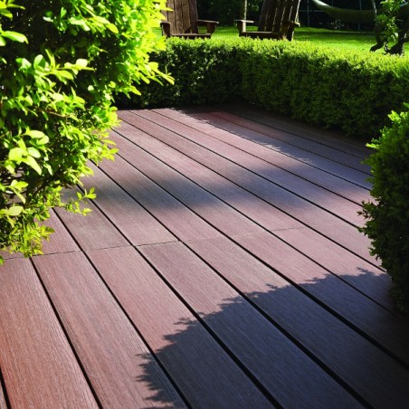 lame de terrasse co-extrudée Acajou