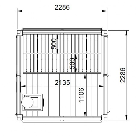 Modulo Cube Sauna 2x2