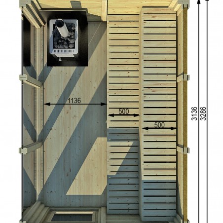 Modulo Cube Sauna 2x3
