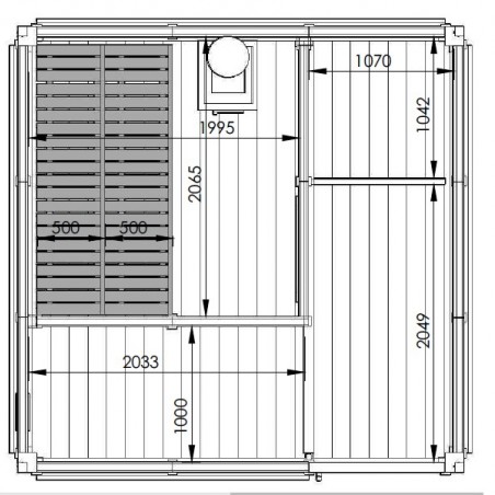 Modulo Cube Sauna 3x3