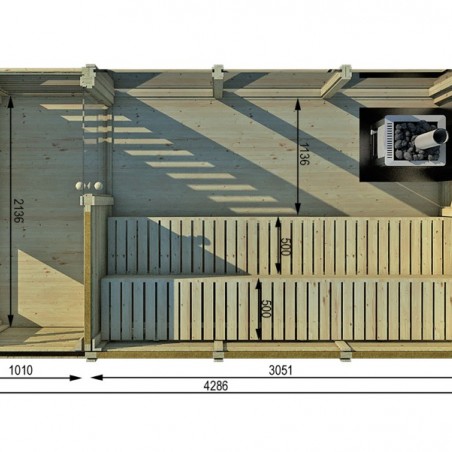 Modulo Cube Sauna 2x4