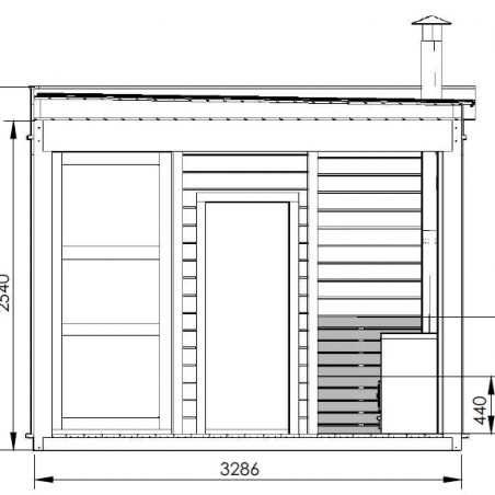 Modulo Cube Sauna 3x6